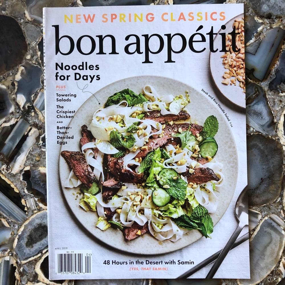 4️⃣/$12 April 2019 bon appétit Magazine